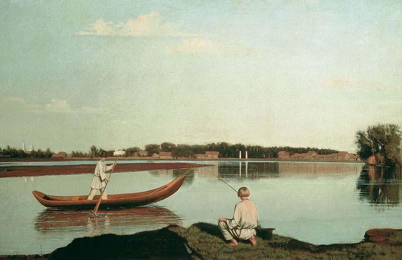 Grigoriy Soroka Fishermen. Spasskoye oil painting image